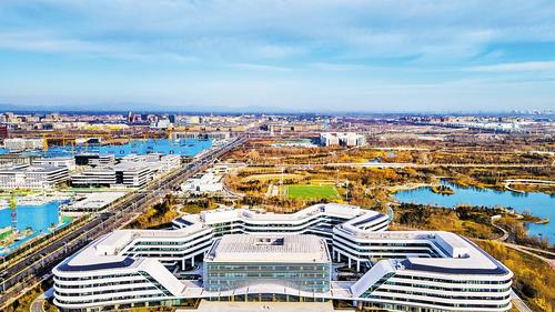 12月8日无人机航拍的中国星网总部大楼。