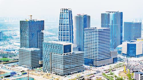 近日拍摄的雄安新区启动区重点项目建设现场。本报记者 田 明摄