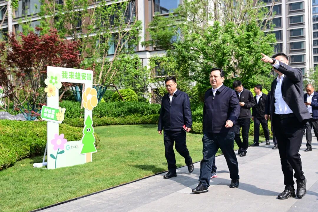张国华调研雄安新区重点项目建设和安全生产工作。王伟倩 摄