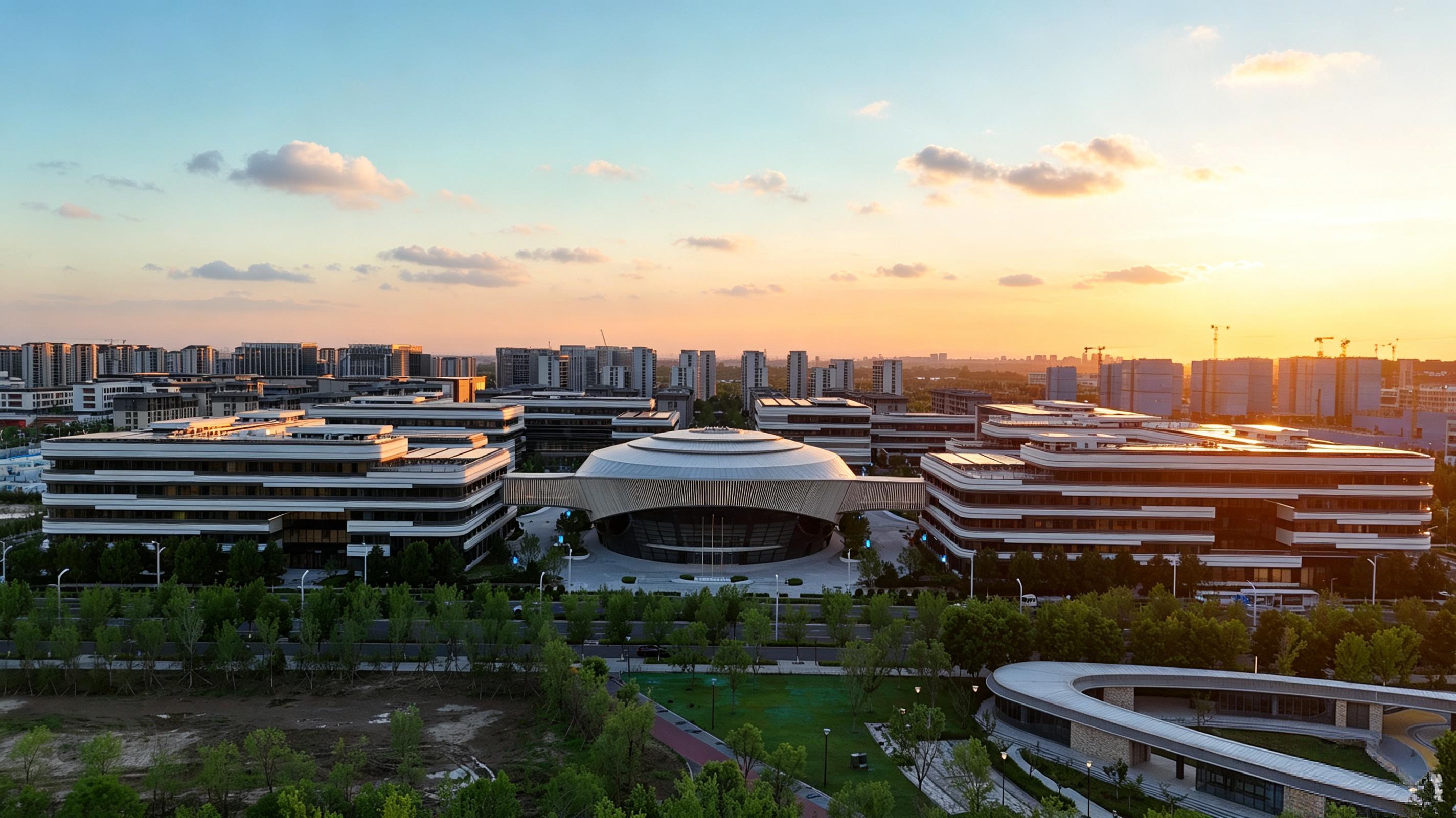 国网数科雄安办公区位于启动区，配套建设科研及产业用房、试验用房等功能空间。国网数字科技控股有限公司供图